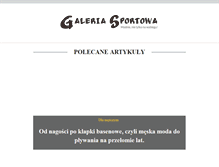 Tablet Screenshot of galeria-sportowa.pl